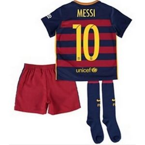 MAILLOT DE FOOTBALL - T-SHIRT DE FOOTBALL - POLO DE FOOTBALL Mini-Kit Officiel Nike FC Barcelone Domicile Flocage Officiel Messi Numéro 10 Saison 2015-2016