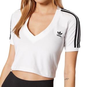 T-SHIRT T-shirt Blanc Femme Adidas Cropped Tee