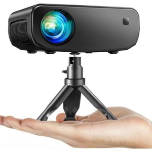 Vidéoprojecteur 2023 Mini Vidéoprojecteur Portable 15000 Lux 1080P Hd, Compatible Avec Iphone-Android-Tablette-Hdmi-Tv Stick-Usb (Sac Et Trép[J824]