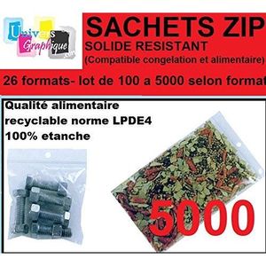 Yofadci Sachet Alimentaire Sac Plastique Transparent Refermable Zip  Emballage Epices Noix Bo