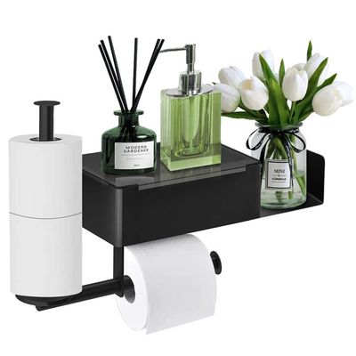Porte-papier toilette sur pied noir mat en acier inoxydable – support stable avec réserve 4 rouleaux - Bricolage Porte-papier toilette sur pied noir mat en acier inoxydable – support stable avec réserve 4 rouleaux - Bricolage
