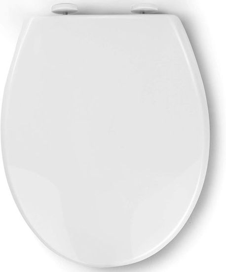 Abattant WC Fermeture Douce - Lunette Toilette Oval Avec Dégagement Rapide Et Charnières Réglables