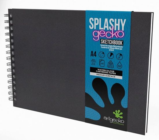 Carnet Aquarelle 100% Coton 300 G/m² - 20 Feuilles 23,5x16 Cm, Papier Pressé à Froid Sans Acide, Pour Artistes Et étudiants