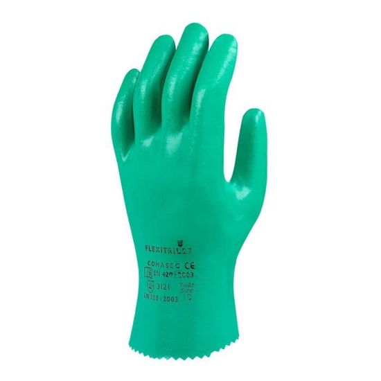 Work-Inn Lot de 100 Gants en Nitrile Orange Taille L 27 cm