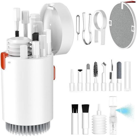 Kit De Nettoyage Multifonction 8 En 1 Pour Appareils électroniques | Brosse Clavier, Nettoyeur écran, écouteurs | Compact Et Portable