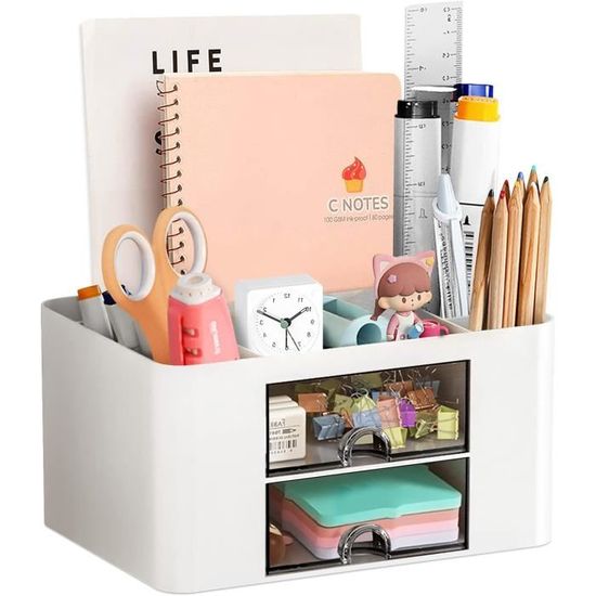 Organisateur De Bureau Noir Organisateur Bureau Cuir Vlando - Avec