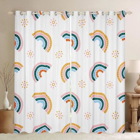 Rideaux à Feuilles Naturelles Fusion Matteo 117 X 183 Cm - 2 Panneaux 100% Coton Avec Oeillets