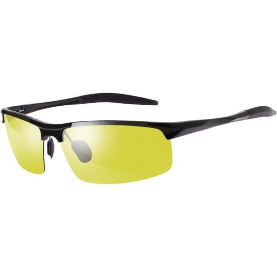 STGATN Lunettes De Soleil Homme Polarisé Oversized - Protection UV Cadre TR90 Large 155 Mm