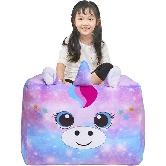 Enfant Sac Rangement Peluches Enfant, Peluche Sac Haricots Pouf, Pouf Poire de Rangement pour 
