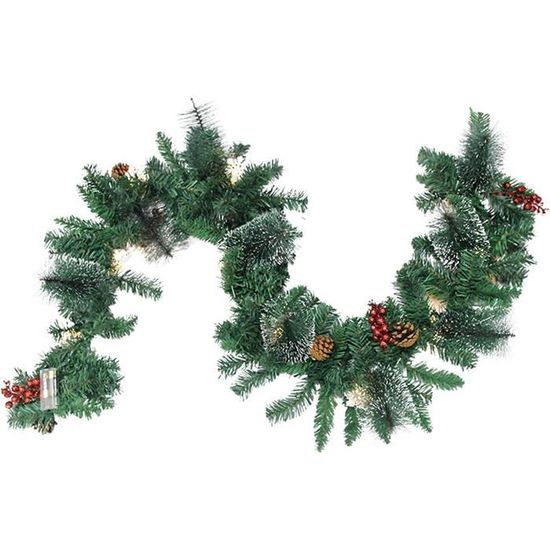 GOTOTOP guirlande de Noël pour porte d'entrée Guirlande de noël artificielle pour porte d'entrée