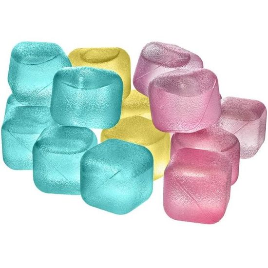 Glaçons Réutilisables Legami Shine Bright – 16 Cubes Multicolores, Sans Dilution – Parfaits Pour Cocktails Et Boissons