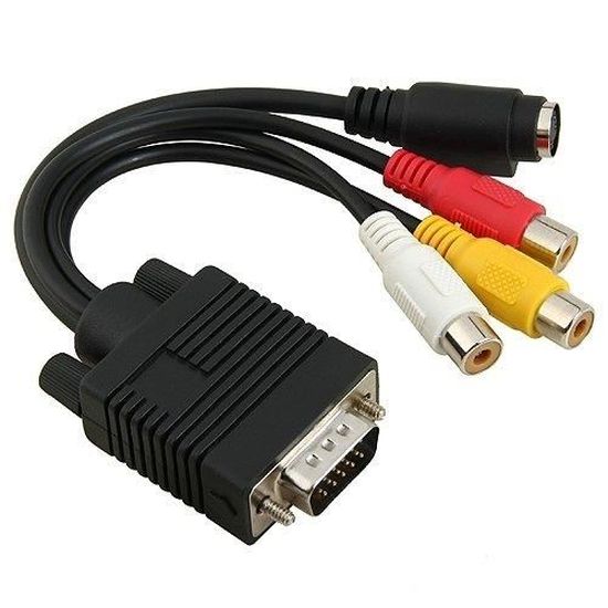 DIGIFLEX VGA à la TV RCA S-Vidéo Adaptateur convertisseur de câble de Plomb 
