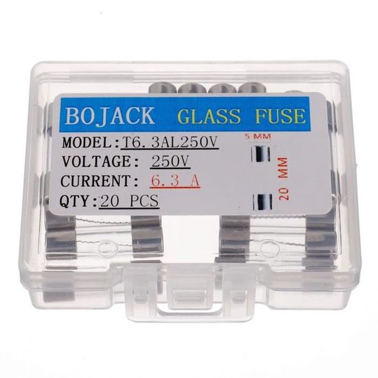 AUKENIEN 6X30MM Fusibili Ceramica 15 Valori 0,5A 1A 1,6A 2A 2,5A 3A 3,15A 4A 5A 6,3A 8A 10A 12A 15A 20A 250V 6X30 MM 250 Volt 0,24x1,18 Pollici