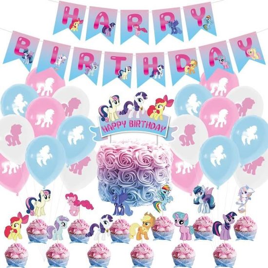 My Little Pony Anniversaire Ballon My Little Pony Fêtes Décorations Bannière Happy Birthday