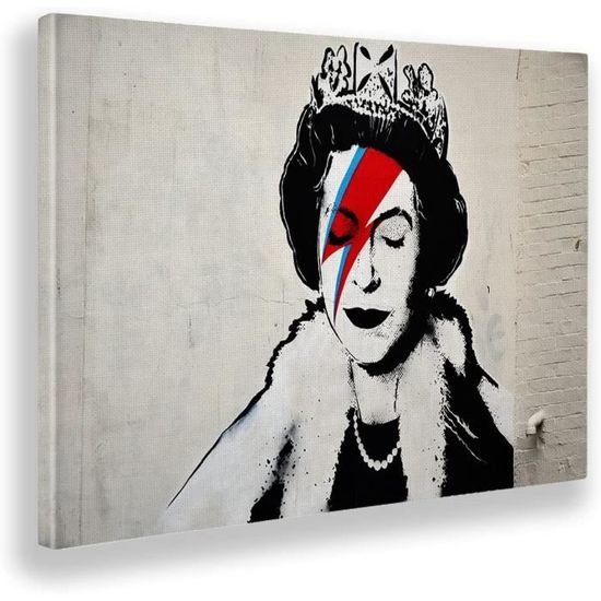 LOWW Banksy Images imprimées sur toile Graffiti Tableau mural Banksy Behind The Curtain Street Art Poster sans cadre (B, 80 x 160 cm