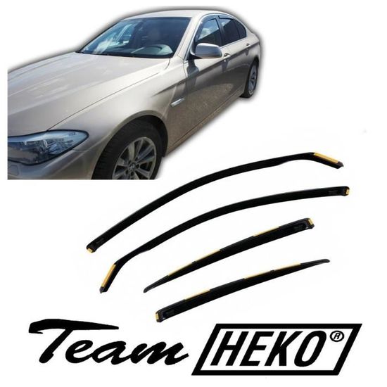 Déflecteurs D'air Et Pluie Acrylique Foncé Pour BMW Série 3 F30/F31 (2012-2019) - Lot De 2 Pièces - Design Aérodynamique - 2