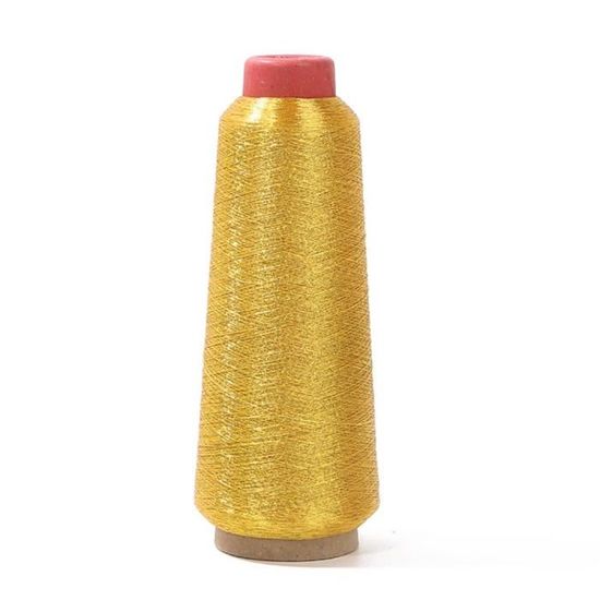 Bobine De Fil à Crocheter/tricoter Argenté Brillant - Polyester - N° Crochet 2 - Neuf