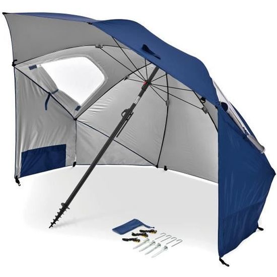 Parasol haut de gamme Sport Brella Premiere Bleu, protège du vent, de la pluie et du soleil, bloque les rayons UVA et UVB nocifs