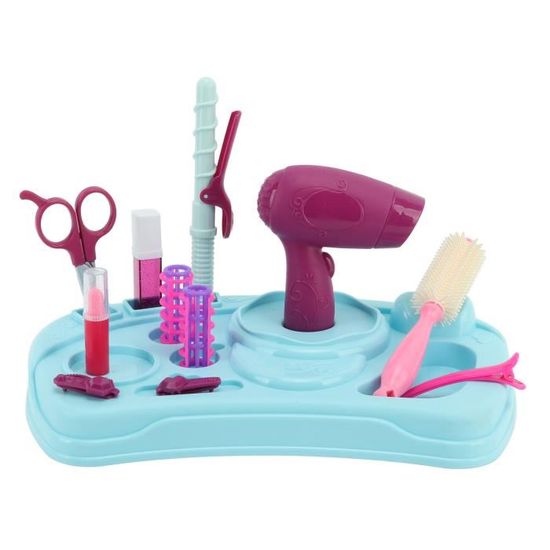 Tadoiooy 35 Pièces Coffret Coiffure Poupée – Accessoires Maquillage – Jeu Réaliste – Cadeau Fille 3 Ans+