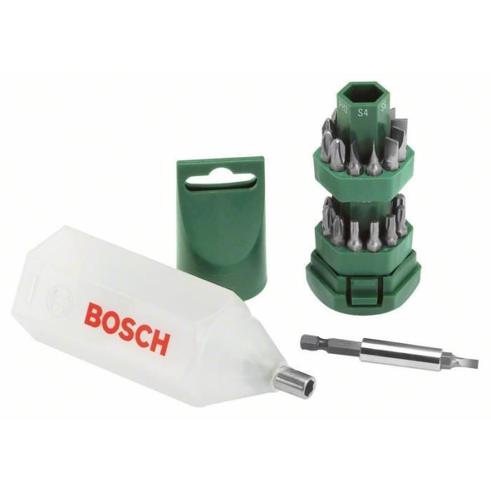 Set d'embouts de vissage BOSCH - Tonnelet 25 pièces - 25mm - Visser