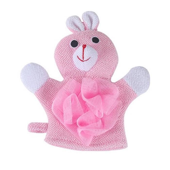 Gants De Bain Enfants Motif Tigre - Lot De 2 Serviettes Douces En Coton/polyester, Pour Bain Et Gommage Tout En S'amusant