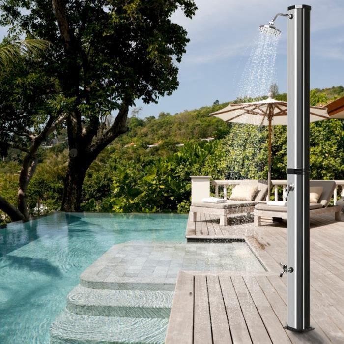 Zuorior®Colonne de douche solaire jardin plage piscine 35L Prisme