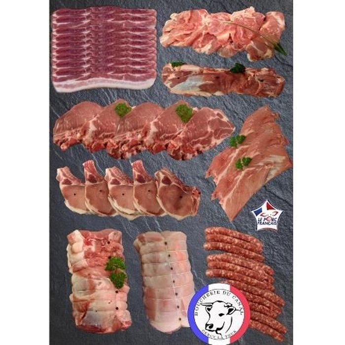 Colis de Porc 9kg Viande de Porc Fermier Boucherie du Canal
