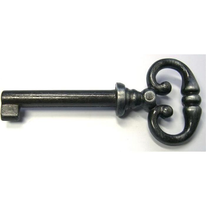 Clé de meuble rustique zamack Strauss Vieux fer x1
