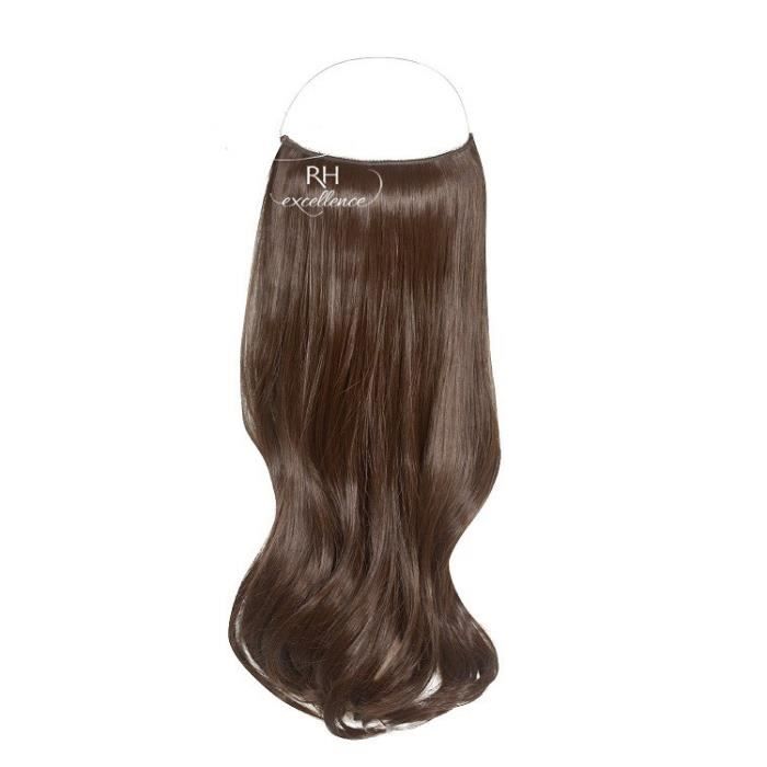 Extension cheveux à enfiler Easy Fit - Châtain Clair doré N°4 - Fibre professionnelle