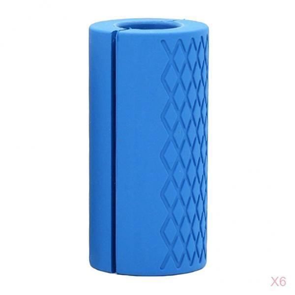 6 Pcs Fat Bar Caoutchouc Épais Barbell Haltère Poignées