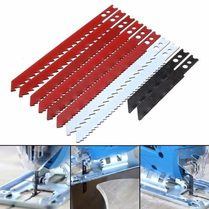 10pcs Lame de Scie Sauteuse Jig Pr Black & Decker Coupe Metal Plastique Bois Aw19447