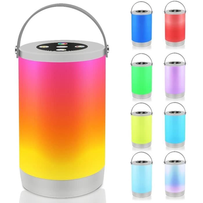 YHD Lampe de Chevet Lampe de Table LED Lampe de Chevet Tactile Dimmable, Chargement USB, Lumière Chaude et Mode Symphony RVB, Po,462