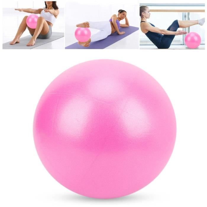 Petit ballon d'exercice Balle d'exercice de yoga robuste de 25 cm pour grossesse Pilates antidéflagrantes(Rose )