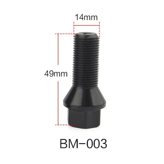 Pièces Auto,BMW E90 E91 E92 E93 3 styles Boulons de roue de voiture, écrous universels, vis à goujon M12 x 1.5 - Type BM-003 (4pcs)