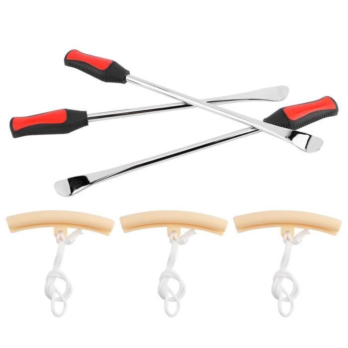 YOSOO Levier de cuillères de pneu 14.5 pouces roue de pneu de moto cuillères à langer kit d'outils de protection de jante de fer