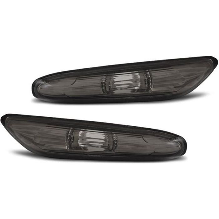 Paire de clignotants repetiteurs BMW E81-E82-E87-E88-E90-E91-E92-X1 fume