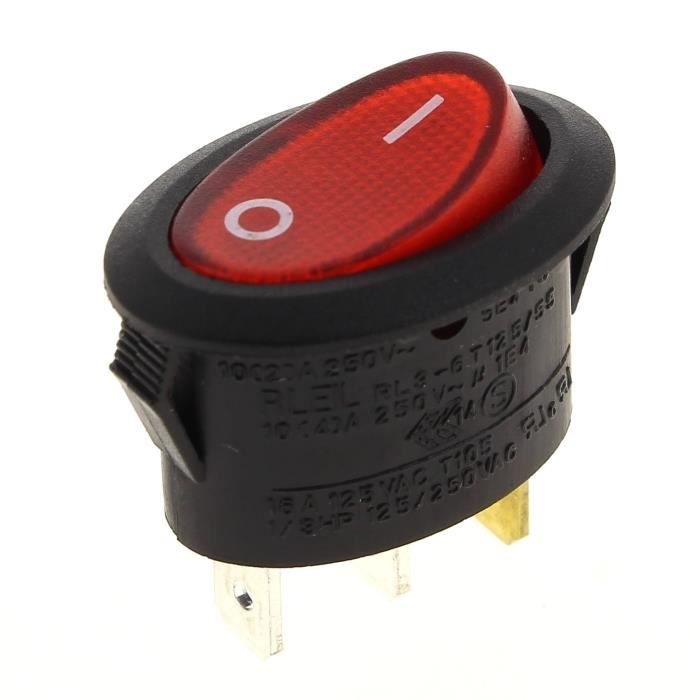 Interrupteur 3 cosses rouge pour Cafetiere Electrolux, Crepiere Essentiel b - 3665392118503