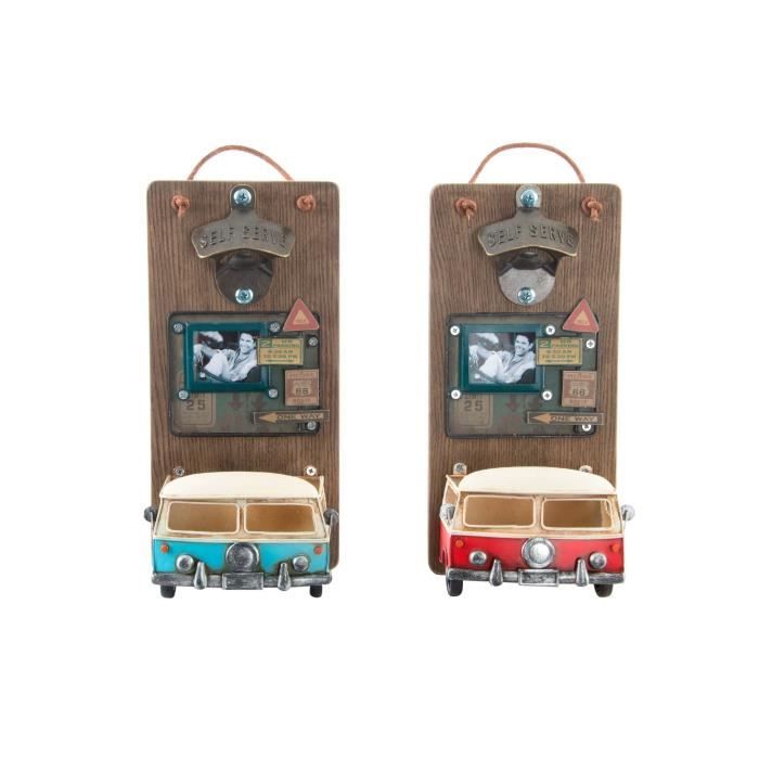 OUVRE BOUTEILLE BOIS MÅTAL 25X12X9 DECAPSULEUR MURAL combi VWK 2 modèles/prix à l'unité/envoi aléatoire selon stocks