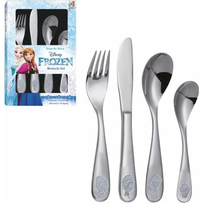 La Reine des Neiges - Disney Frozen - Couverts Acier Inoxydable Bande Décorative 4 Pièces