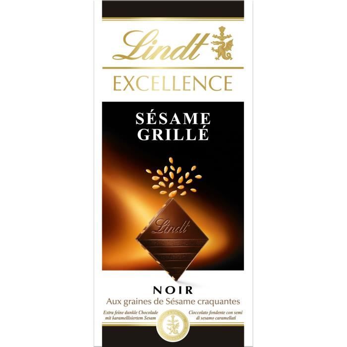 Chocolat noir aux graines de sésame 100g Lindt