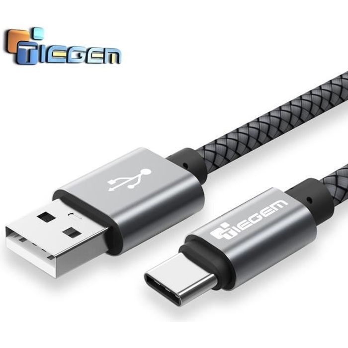 Type de câble C USB Data Sync Charge pour p9 Huawei pour OnePlus 2 ZUK Z1 Z2 Pour NEXUS 5X 6P Câble de charge rapide(Gris)