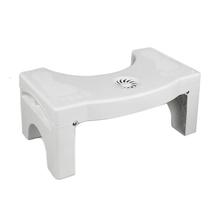 Repose-pieds de siège de toilette en plastique épais Tabouret de toilette pliant de salle de bain antidérapant