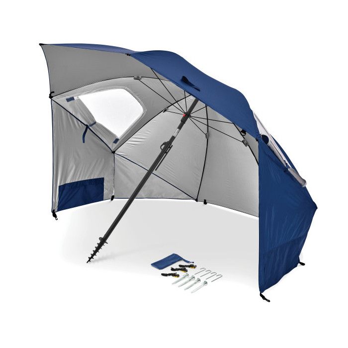 Parasol haut de gamme Sport Brella Premiere Bleu, protège du vent, de la pluie et du soleil, bloque les rayons UVA et UVB nocifs