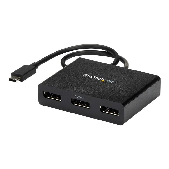 STARTECH Hub USB C DisplayPort - 3 ports - Hub MST USB-C vers DisplayPort - Splitter multi-écrans USB Type-C vers 3x DP