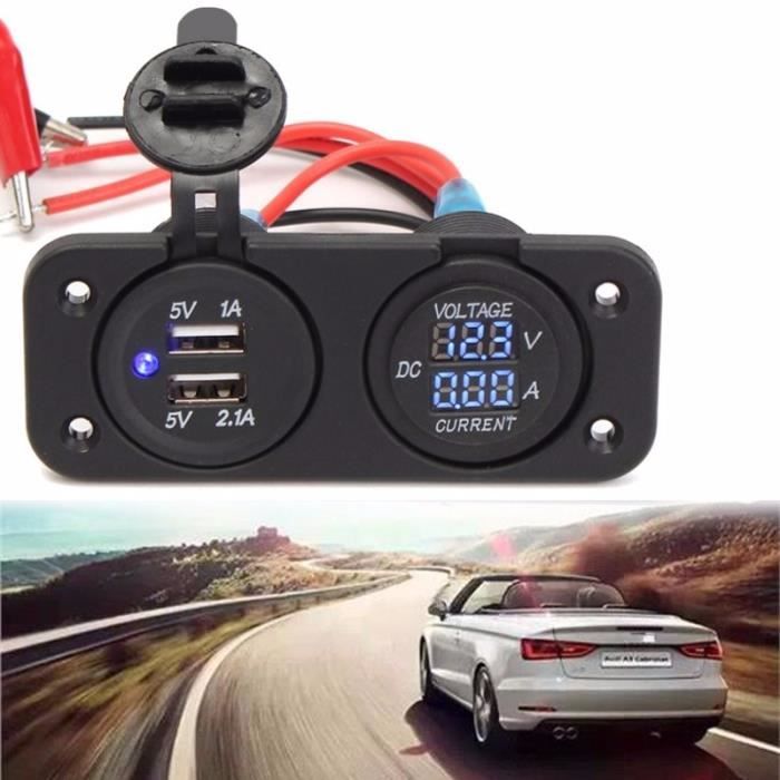 Funnyrunstore 12V 24V M/âle Auto Voiture Moto Allume-cigare Prise Connecteur On Off Interrupteur 1.5 M Universal Connector Switch