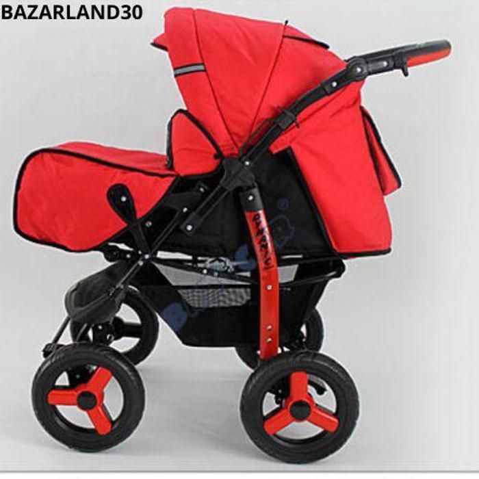 Poussette de luxe 3 en 1 Bebe Combinee Siege Auto Nacelle Trio Reversible Haute Qualite Roues increvables.ROUGE.BAZARLAND30 Cdiscount Puericulture Eveil bebe