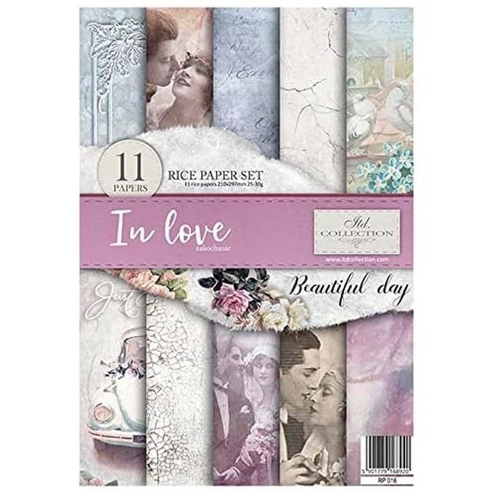 Carta Di Riso Per Decoupage E Craft - 40 Fogli 14,8x14,8 Cm - Ideale Per Creatività E Fai-da-te - Foto 2