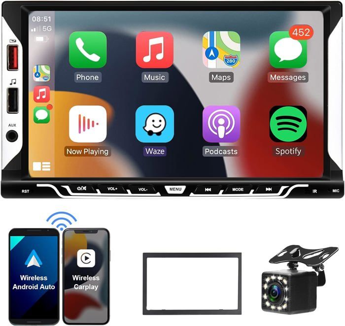Autoradio Android 14 DAEFAG 9 Pouces Pour Volkswagen Amarok 2016-2020 - CarPlay, Caméra Recul