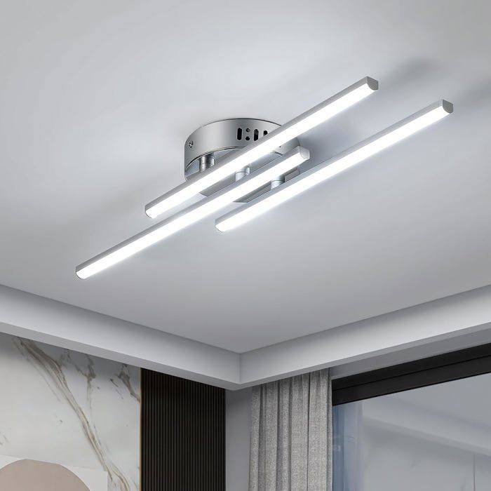 NETTLIFE Plafonnier LED Plat 27cm Lampe De Cuisine Noir Blanc Chaud 19W Chambre Carree Lampe De Bain Ip44 Pour Cuisine Couloir Salle De Bain 92453135