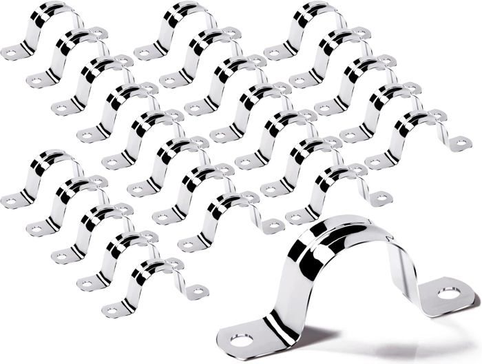 50 Clips En U Acier Inoxydable 9-10 Mm – Fixation Solide Pour Câbles Et Conduits